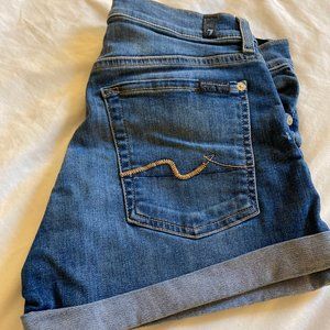 7 For all mankind cuffed denim short 27